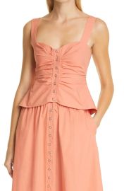 A.L.CLilah Ruched Tank in Apricot Brandy  at Nordstrom